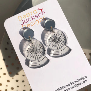 Crystal ball earrings