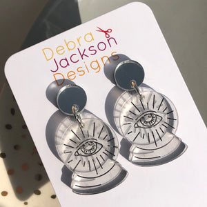 Crystal ball earrings