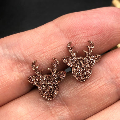 Deer stud earrings