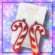 Load image into Gallery viewer, Candy cane earrings