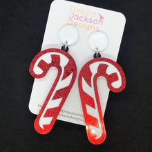 Load image into Gallery viewer, Candy cane earrings