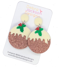 Load image into Gallery viewer, Christmas pudding earrings