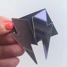 Load image into Gallery viewer, Big lightning bolt stud earrings
