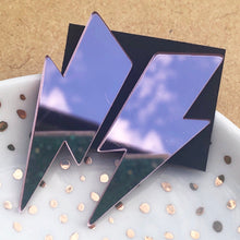 Load image into Gallery viewer, Big lightning bolt stud earrings