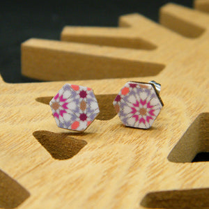 Quilted stud earrings