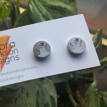 Load image into Gallery viewer, Snowman stud earrings