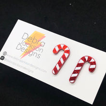 Load image into Gallery viewer, Candy cane studs