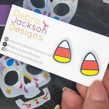 Load image into Gallery viewer, Candy corn stud earrings