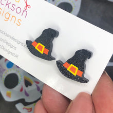 Load image into Gallery viewer, Witchs hat stud earring