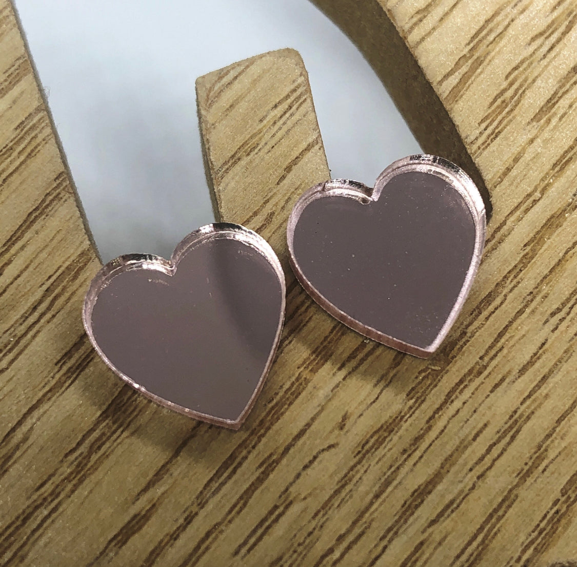 Heart stud earrings (various colours and finishes)