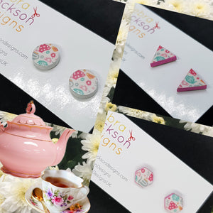 Afternoon Tea stud earrings