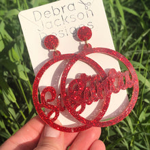 Load image into Gallery viewer, Red Santa Earrings