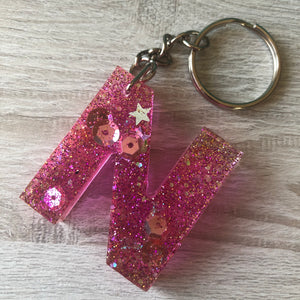 Strictly personalised letter keyring