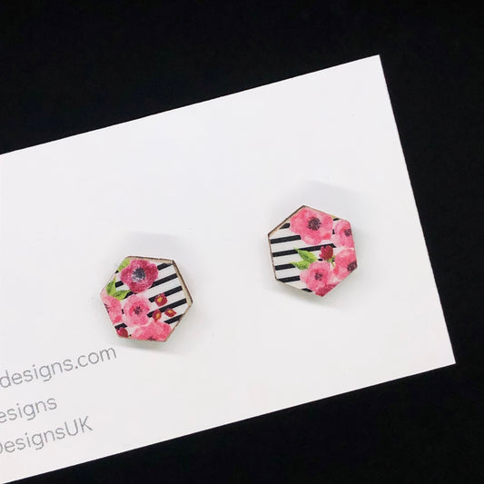 Vertical Garden stud earrings