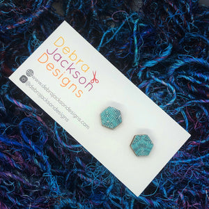 Snake print stud earrings
