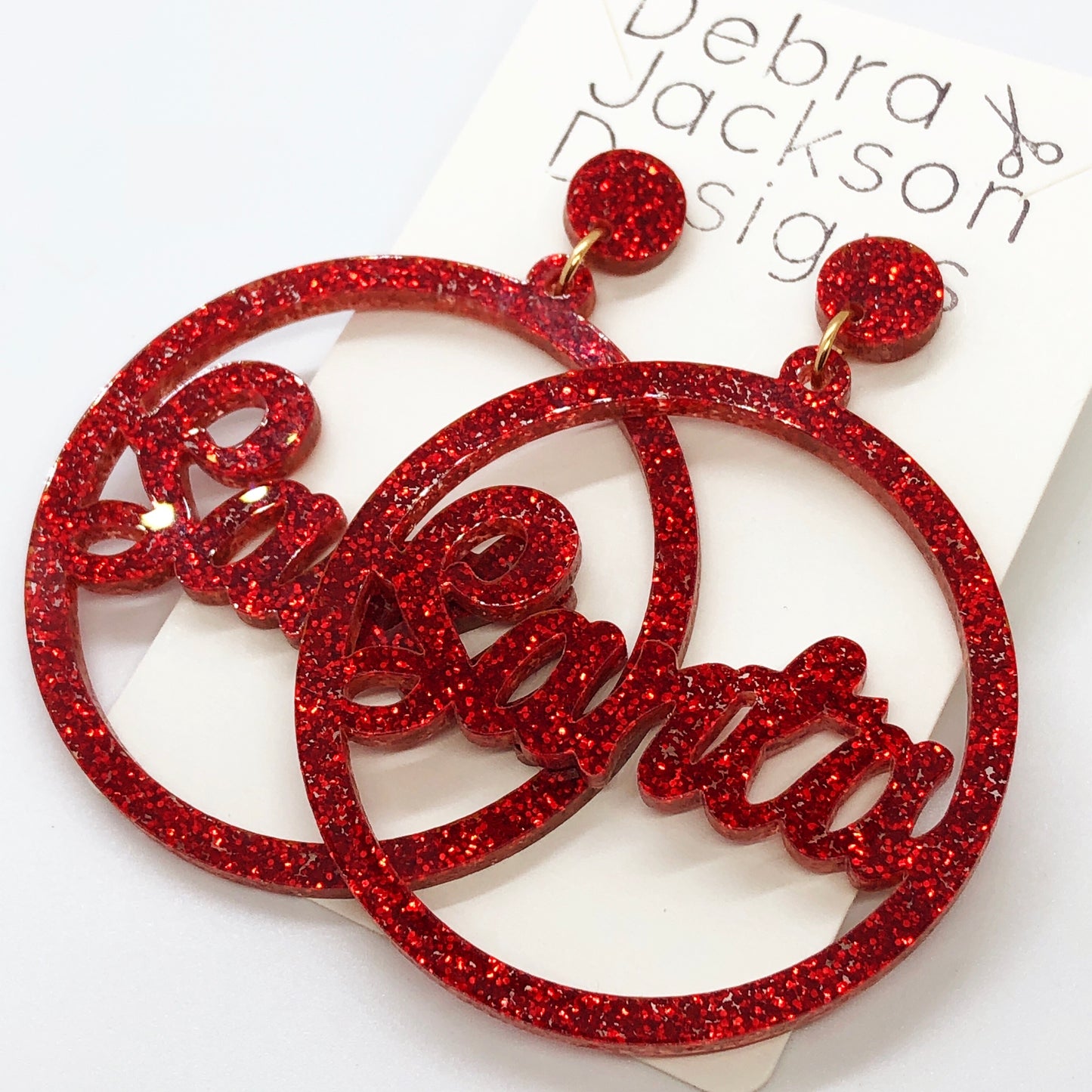 Red Santa Earrings